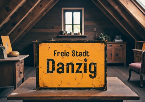 Ortsschild freie stadt - ortsschild,