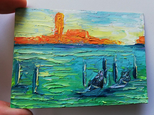 Miniatur malerei venedig - malerei,