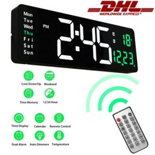 13" Digital Wanduhr Groß LED