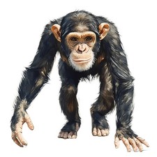 8x sticker chimpanzee car