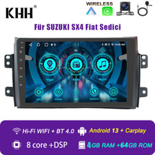 4+64G Für SUZUKI SX4 Fiat Sedici 9" Android 13 Autoradio GPS Navi Wifi CarPlay