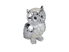 Eule pearl silber kunststein - eule, pearl-silber,