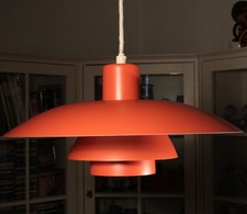 klasse PH4/3  Designer Lampe Poul Henningsen für Louis Poulsen - orange - Label
