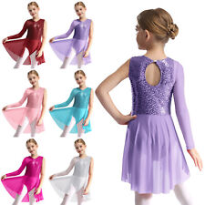 DE Mädchen lyrisch lateinamerikanisch Ballett Tanzkleid Kinder Trikot Tutu Rock