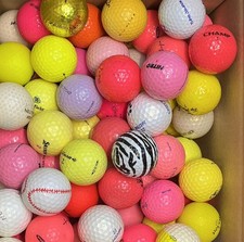 100 knallbunte Golfbälle AAA/AA