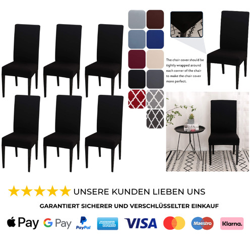 Stuhlhussen 6er set - stuhlhussen,