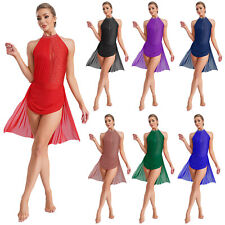 Damen Tanzbekleidung Eislaufen Kleid Modern Kostüm Shows Bodysuit Stadium Sexy