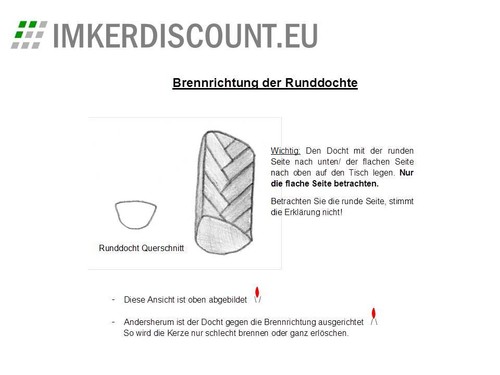 Kerzendocht profiqualität - kerzendocht,