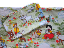 Heidi Bettwäsche Stoff  120x94 60x40 Taurus Film GmbH 1978 Heidi Ziegenpeter Alm