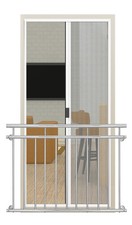 B-WARE: Insektenschutz Alu-Rollo Tür 150 x 220 cm weiss autoSTOP