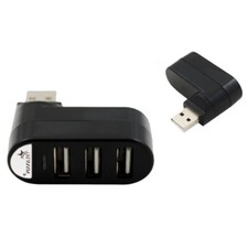 O39 3 Port USB 2.0 Hub Verteiler USB Adapter drehbar 180° für PC Laptop USBStick
