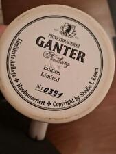 Bier Seidel Krug Zinn Deckel Brauerei Ganter limitiert Steingut Freiburg 1L