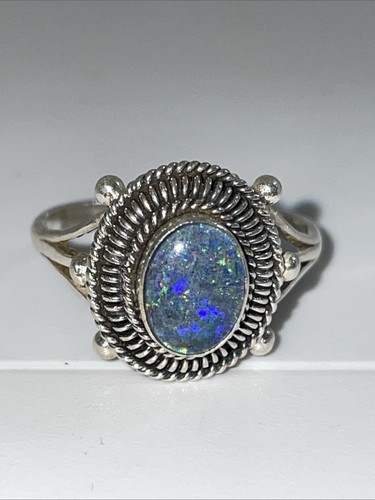 925 silber ring mit opal - 925, silber-ring