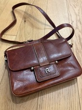 Etienne Aigner True Vintage Schultertasche Crossbody Braun Leder Tasche