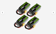 4X OVONIC 4S 1300mAh LiPo akku 14.8V 100C XT60 für 4‘’ 5” FPV RC Drohne Quad