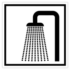 Aufkleber Hygiene Piktogramm „Duschraum“ Duschbereich Kennzeichnung Sticker