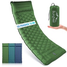 Camping Isomatte Selbstaufblasend 12cm Dicke Luftmatratze Utraleicht mit Fußp