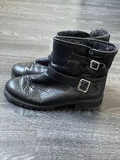 ZARA Damen Boots Stiefelette, schwarz, Gr. 40, warm gefüttert, stark getragen