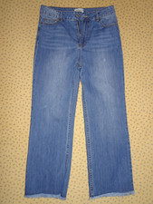 Khujo Jeans blau Gr. 27 Culotte 7/8 Länge mit Fransen neuwertig