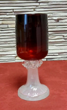 Kelch Vase  in Rubinrot mit