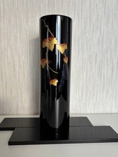 Blumenvase Wajima Lack schwarz