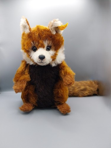 Steiff red panda bendy - bendy, mohair