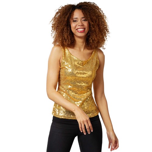 Damen pailletten top - pailletten,
