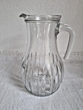 Karaffe Krug aus Glas, Wasserkaraffe, Weinkaraffe klassisches Design 1300ml