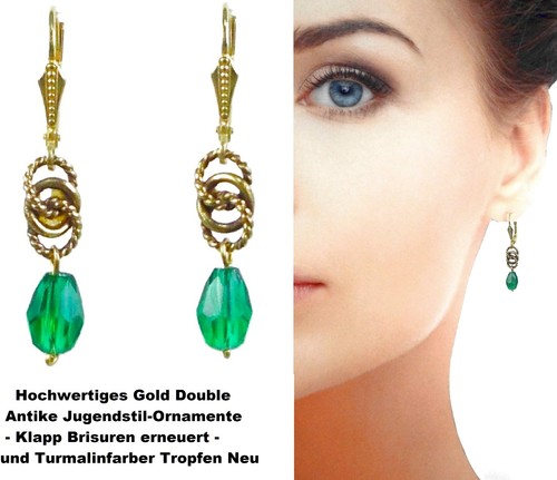 Jugendstil ohrringe brisur - jugendstil,