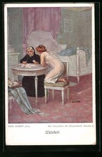Künstler-AK Robert Schiff: Weisheit, Junge Frau mit einer Hellseherin 