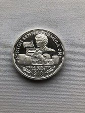 Ayrton Senna 10 $ Silber