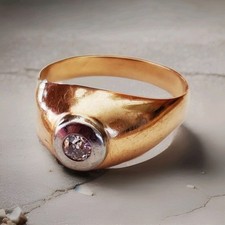 Antiker Gold Ring maxi Diamant