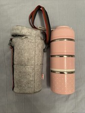 WORTHBUY Thermo Lunch Box + Bag Thermobehälter stapelbar Isolierhülle + Riemen