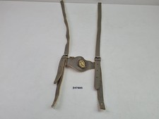 Hosenträger Tracht Oktoberfest grau Leder Reisverschluss Hirsch DDR-Zeit #247885