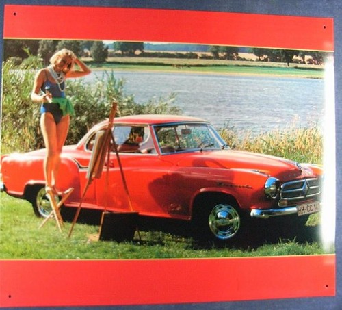 Retro blechschild oldtimer - retro,