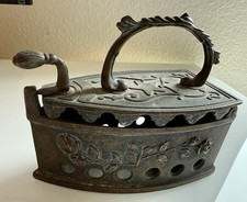 antikes Messing Kohle Bügeleisen - Sammlerstück - Nachlass