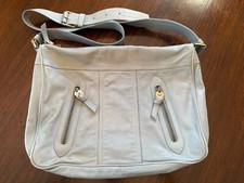 BALLY Herrentasche Leder Taube-Blau, Gebraucht Sehr Gut, Crossbody