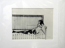 PAUL WUNDERLICH - Druck Graphik  "Allein im Haus" Akt