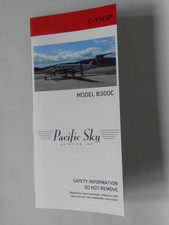 SICHERHEITSKARTE PACIFIC SKY AVIATION CANADA BEECHCRAFT B300C SUPER KING AIR C-FHSP