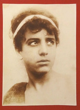 Alte Original-Fotografie Wilhelm von Gloeden Taormina Albuminabzug Junge Porträt