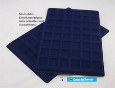 Leuchtturm 2er-Pack ! MünzenTableau Einsätze L=TAB BLAU aussuchen Münztableau