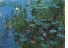 Monet Claude Kuenstlerkarte Seerosen