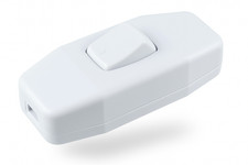 Schnur-Zwischenschalter weiß mit zugentlastung echten 2-polig, 6 A 250 V~