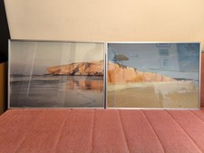 Zwei Bilder mit Motiven von der Algarve, Portugal, gerahmt im wertigen Metallr.