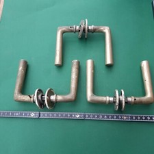 Türklinken,Bauhaus,Nickel, um1930,für3Türen,F.Kramer,Frankfurter Normendrücker