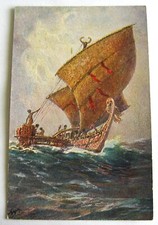 Postkarte - Kolonialkriegerdank - Das letzte Boot von der Insel Ugomes