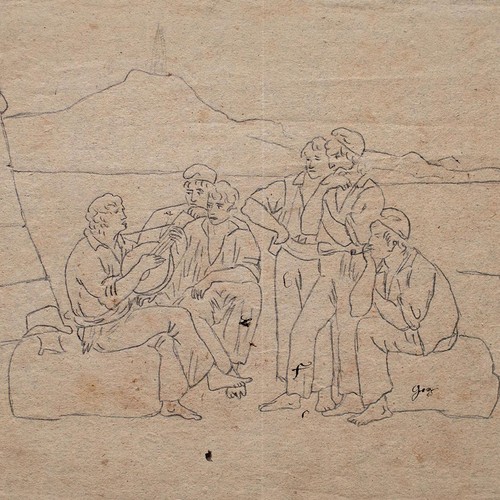 Musizierende matrosen studie - matrosen,