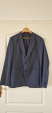 Blau Schwarz Karriert Schurwolle Marlane Biella super 100 Blazer Hugo BOSS 52 L