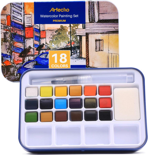 18color watercolor paint - paint, set