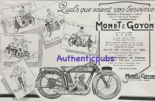 Reklame monet goyon motorrad - reklame,